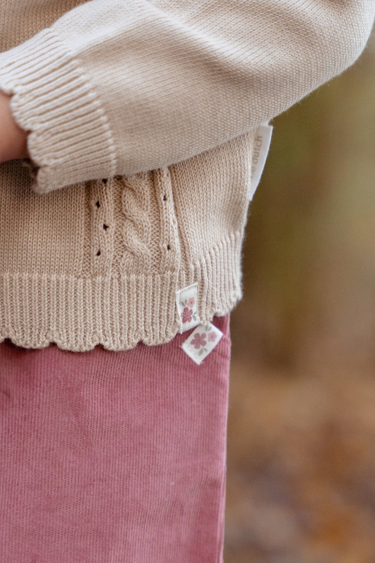 Sand Ruffle Knitted Sweater | Fairy Garden