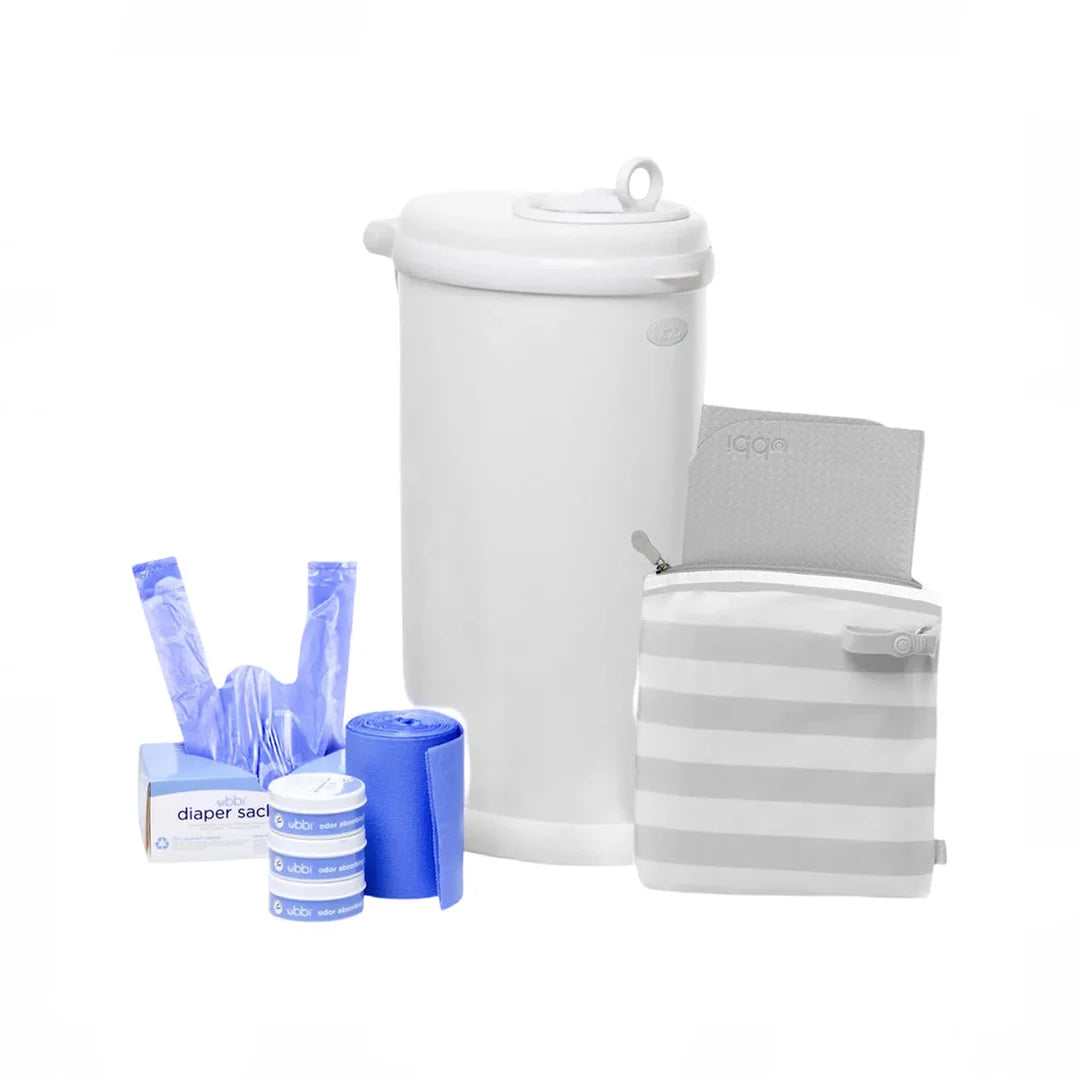 Nappy Bin Gift Set | White