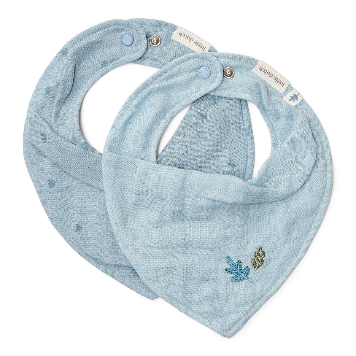 2-Pack Bandana Bib | Pure Denim Blue