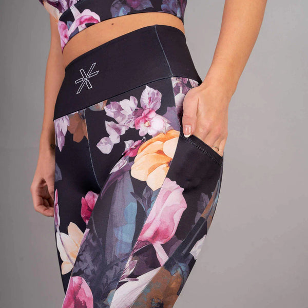 Floral Night Pocket Tights