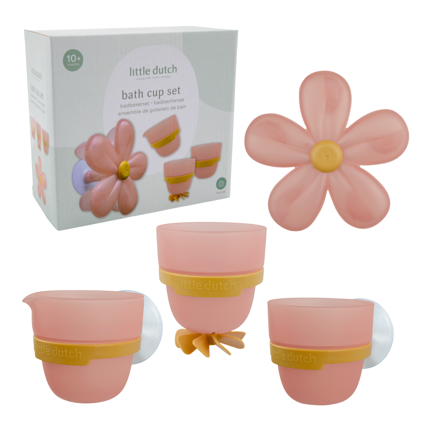 Bath Wall Cups Flower | Pink