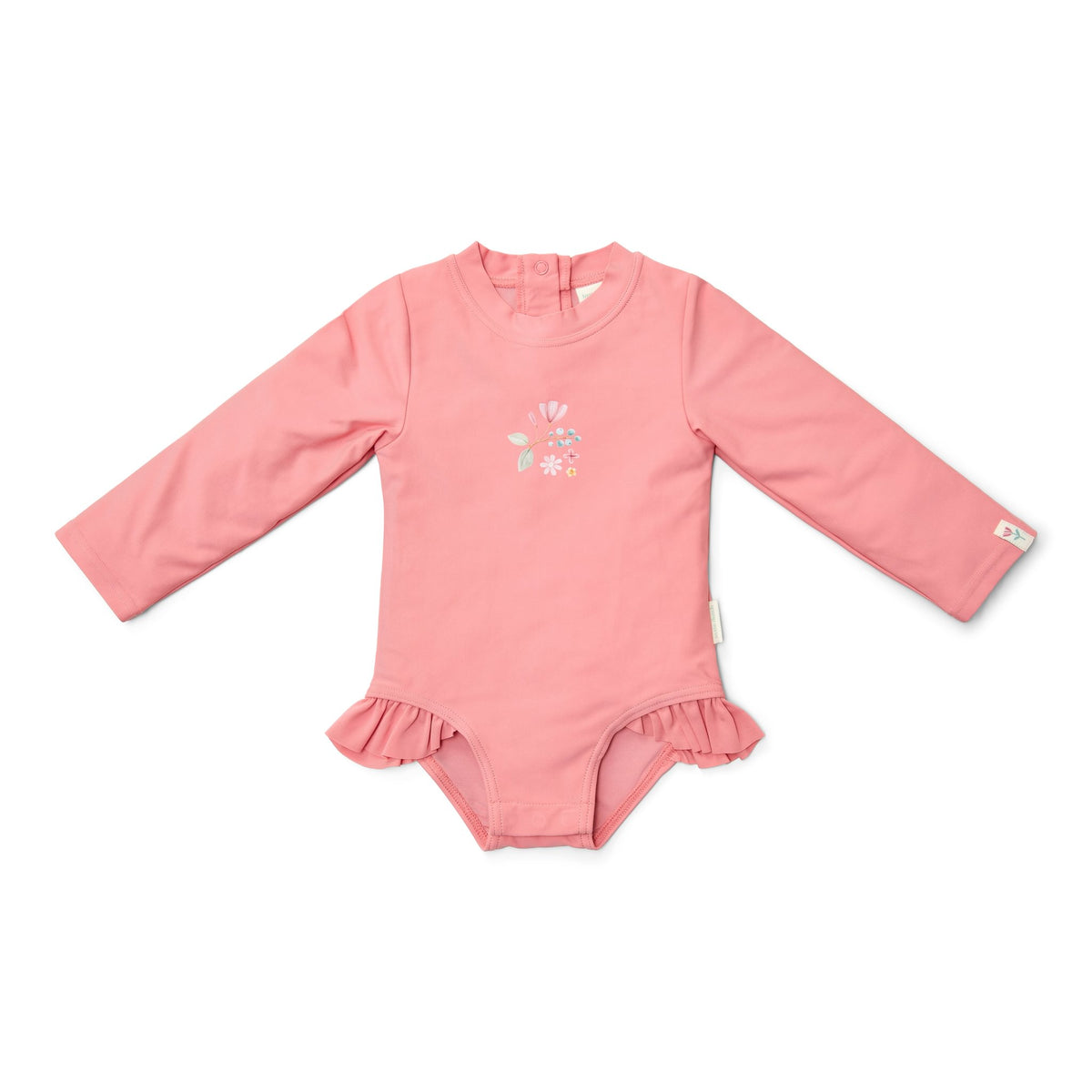Bathing Suit Long Sleeves - Sunny Flowers Rouge