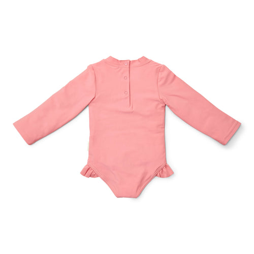 Bathing Suit Long Sleeves - Sunny Flowers Rouge