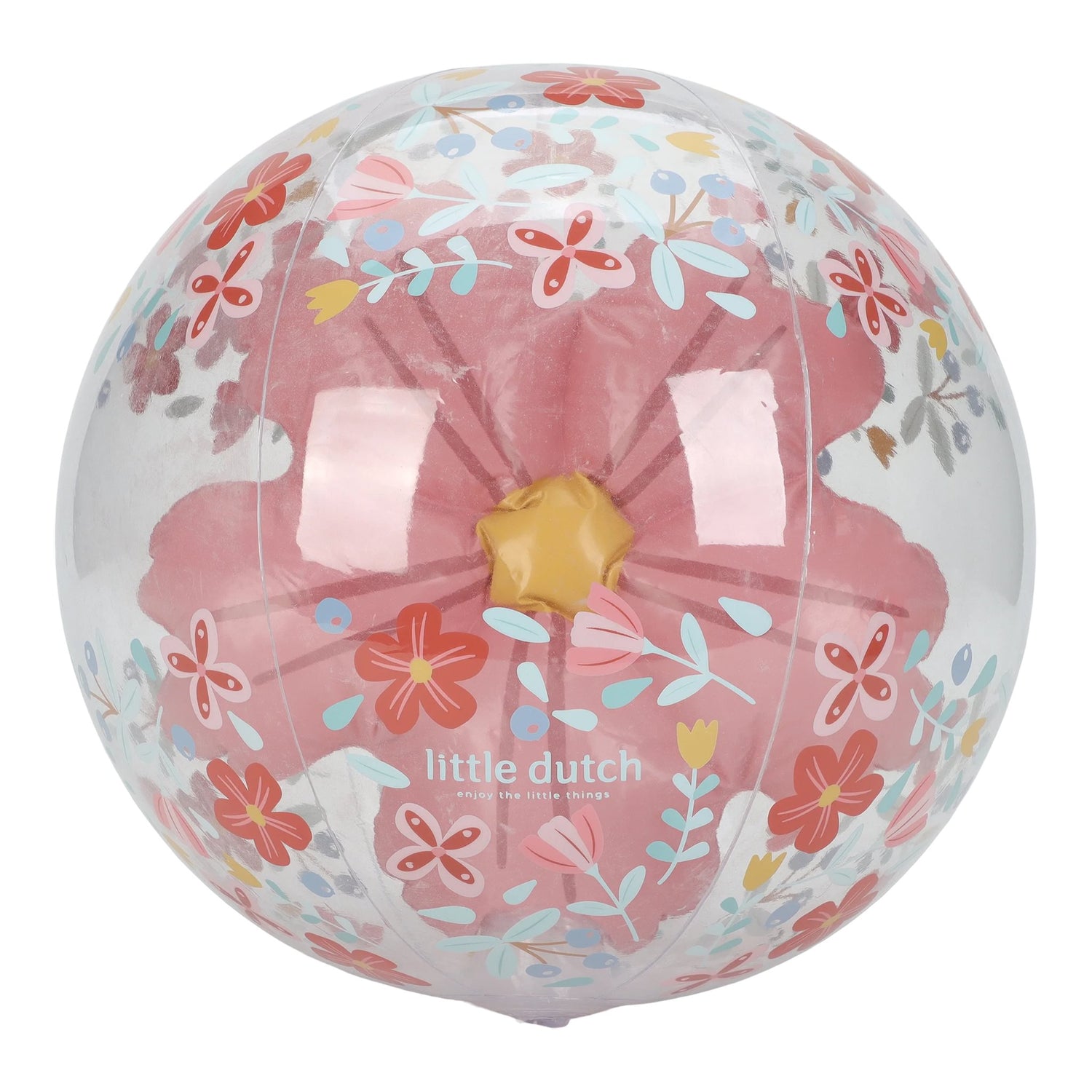 Pink Flowers Beachball 3D
