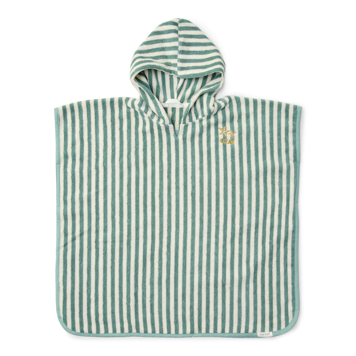 Beach Poncho - Seashells and Stripes