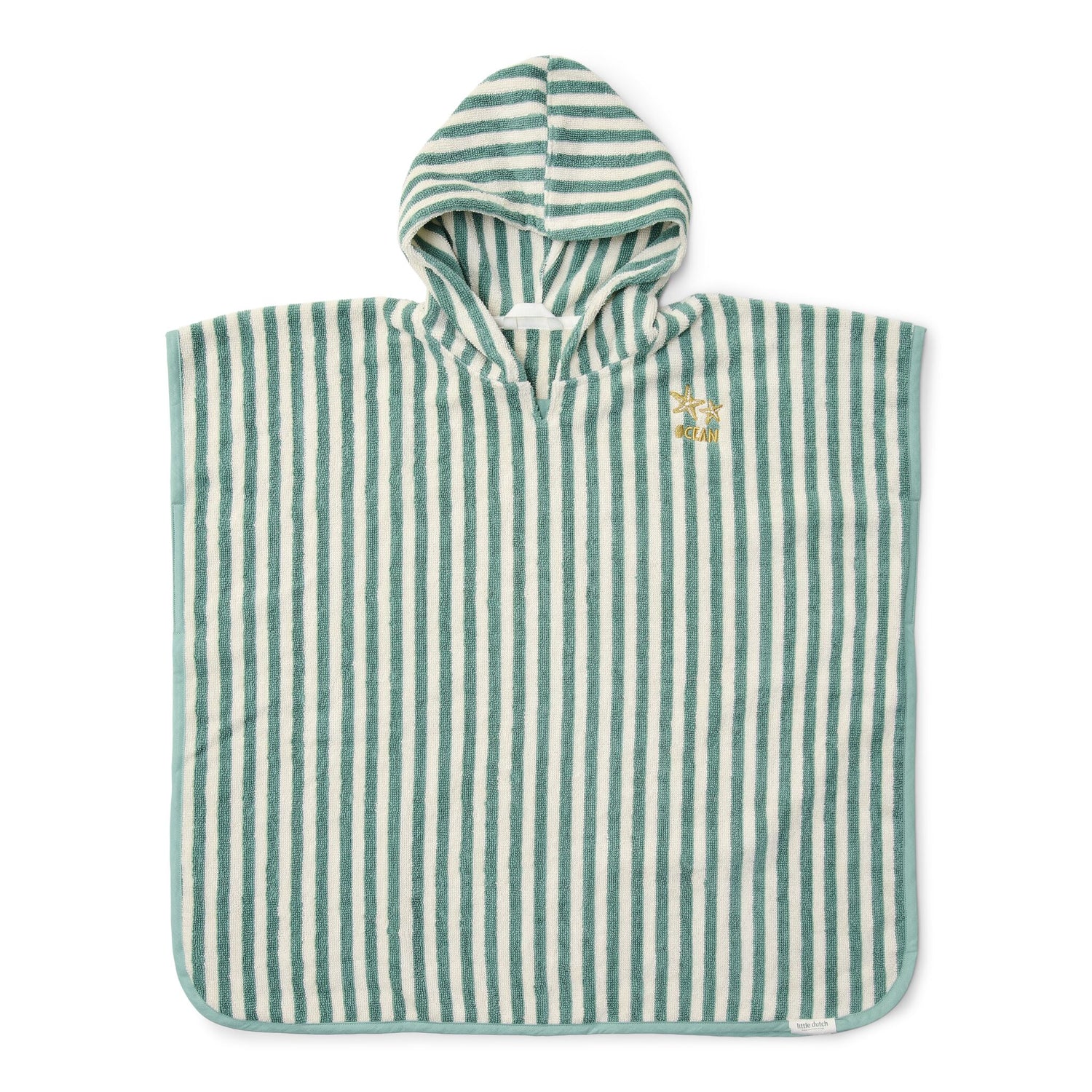 Beach Poncho - Seashells and Stripes