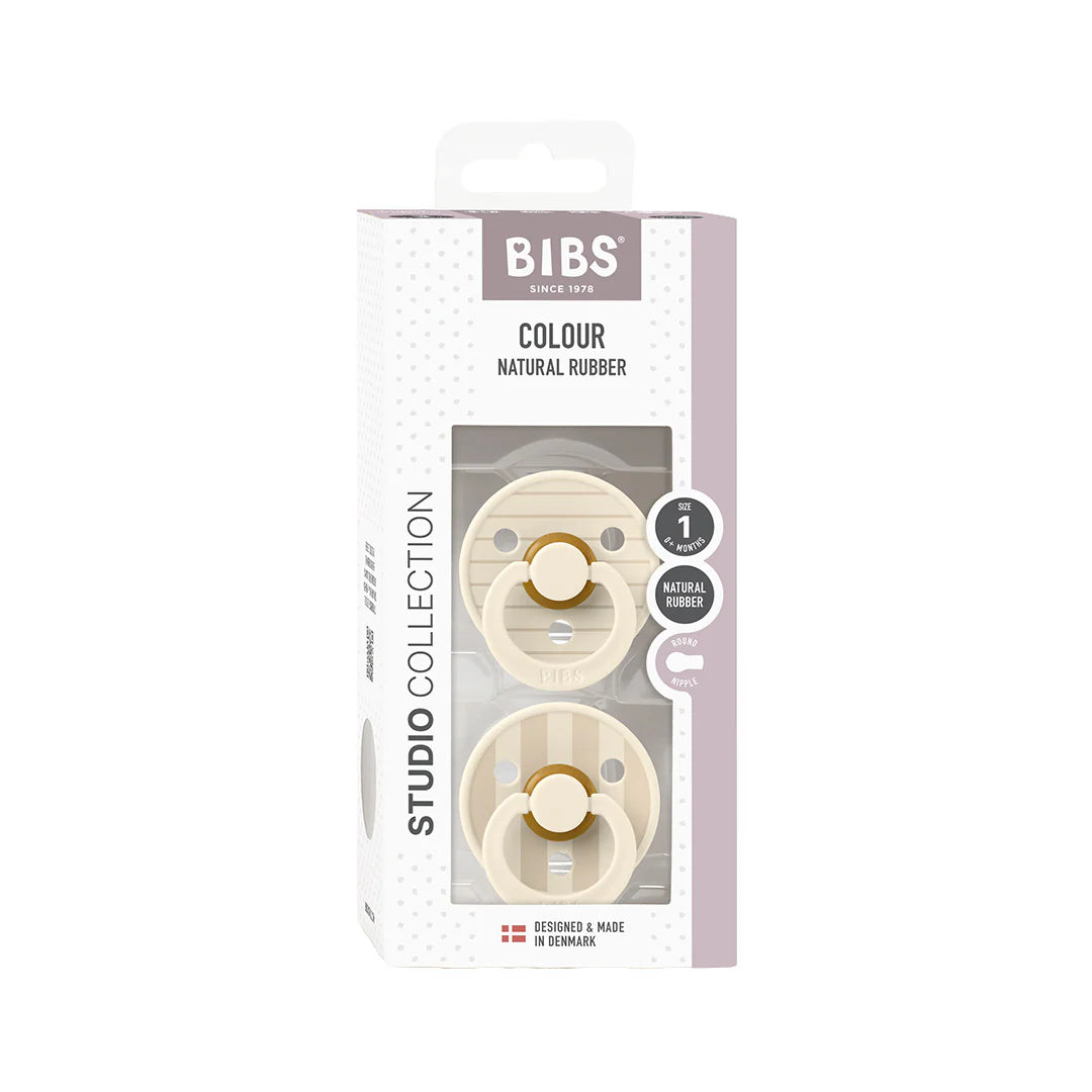 Bibs Dummy Studio Pin Latex Ivory Vanilla Mix