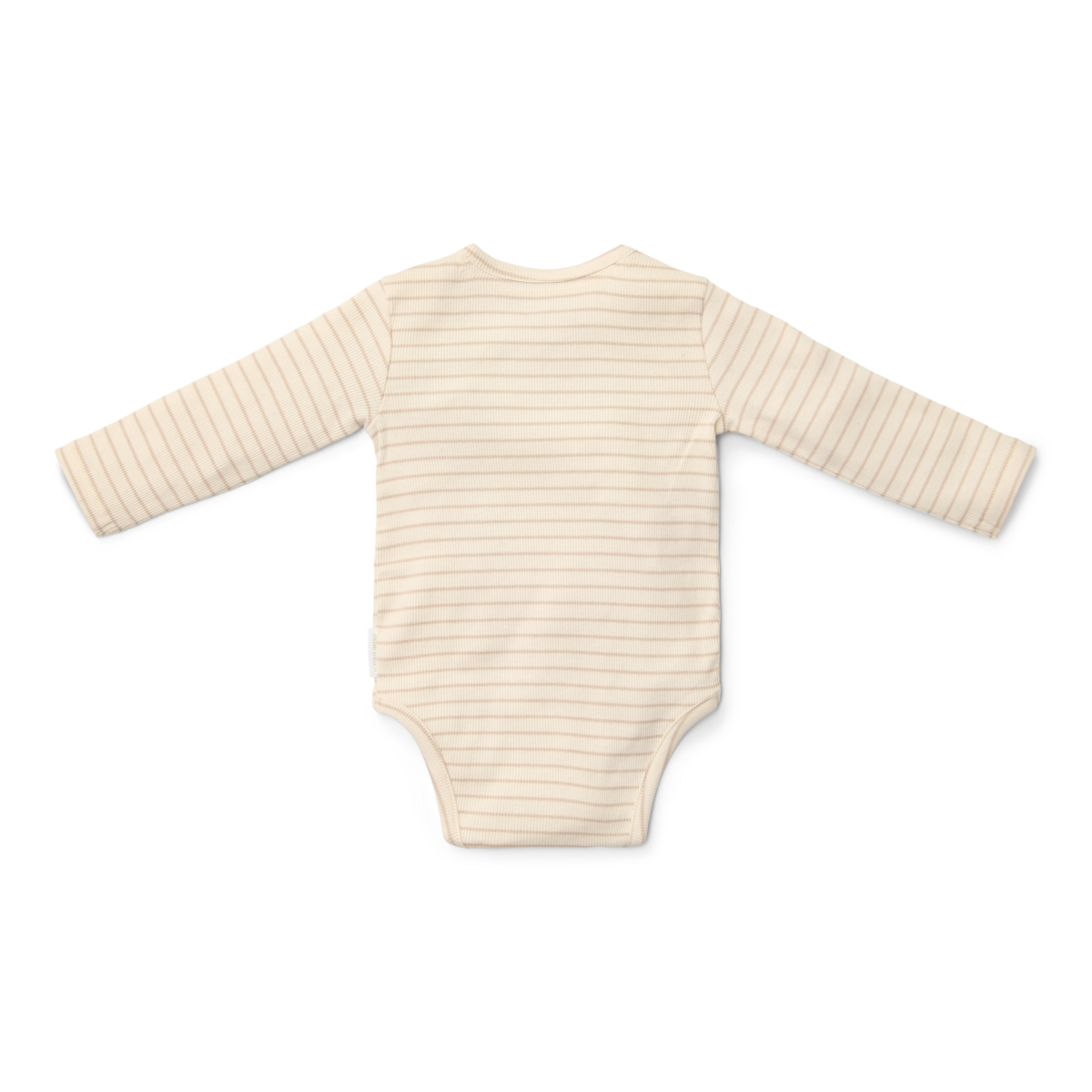 Bodysuit Wrap Long Sleeve | Soft Beige Stripes