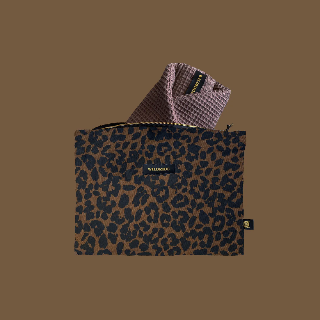 Brown Leopard pouch