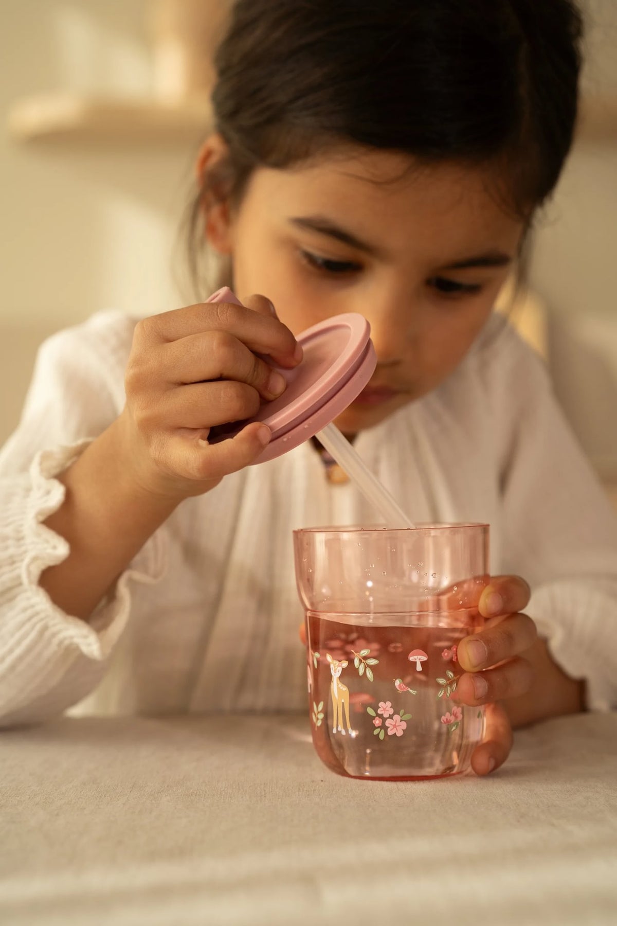 Children's Glass with Straw - Fairy Garden