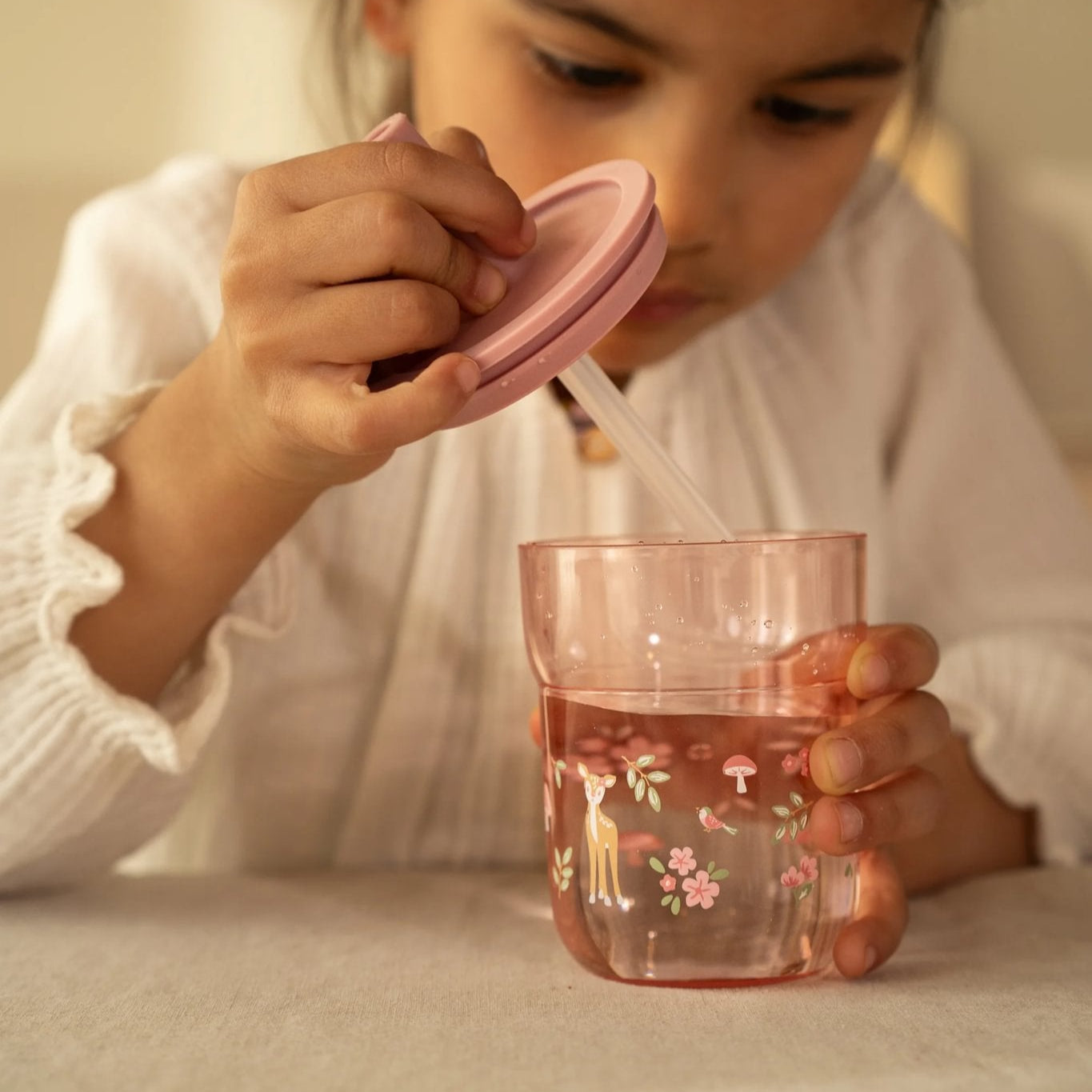 Children's Glass with Straw - Fairy Garden