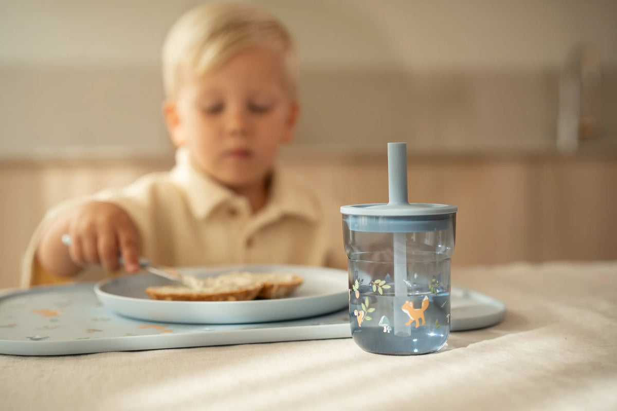Children's Glass with Straw - Forest Friends