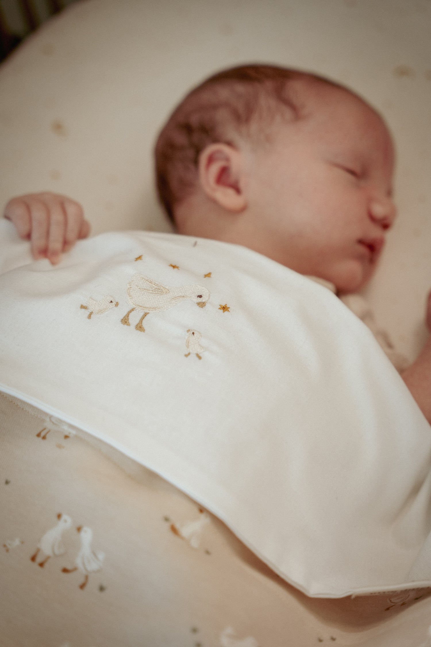 Bassinet Sheet Embroidered | Little Goose