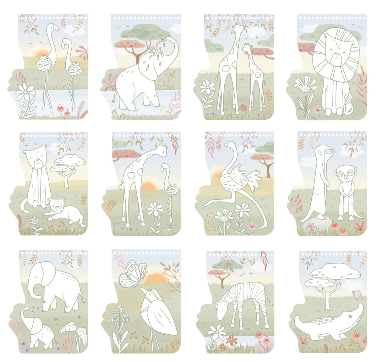 Colouring Book Flamingo | Safari Friends