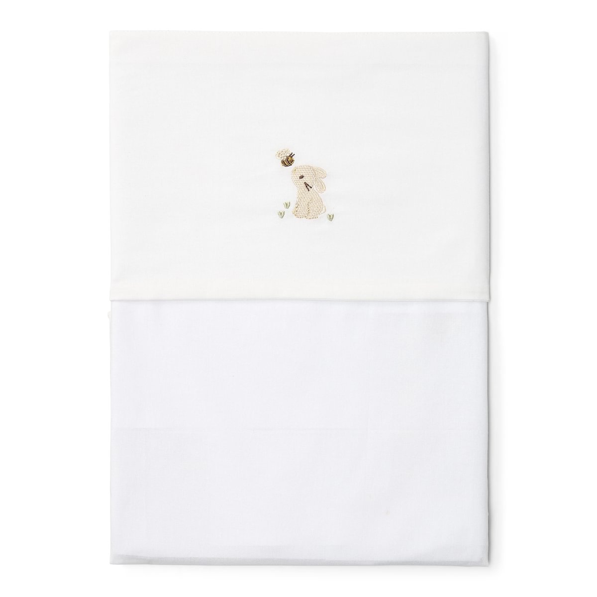 Cot Sheet Embroidered Baby Bunny | Newborn Naturals