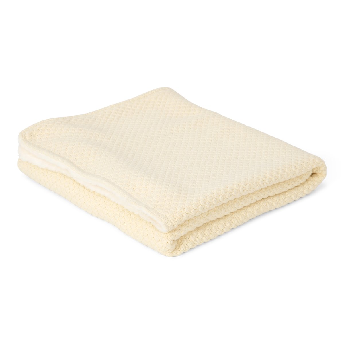 Knitted Cot Blanket | Pure Soft White