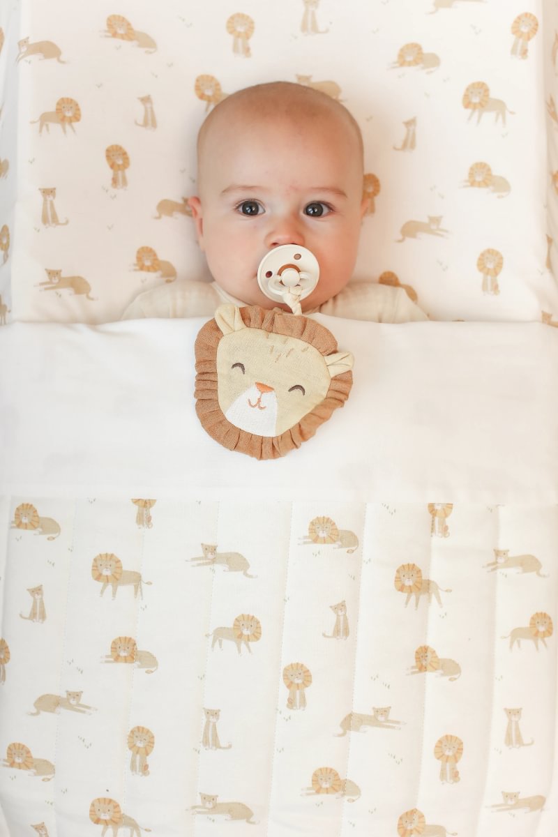 Bassinet Blanket Quilted | Yellow Safari Leo
