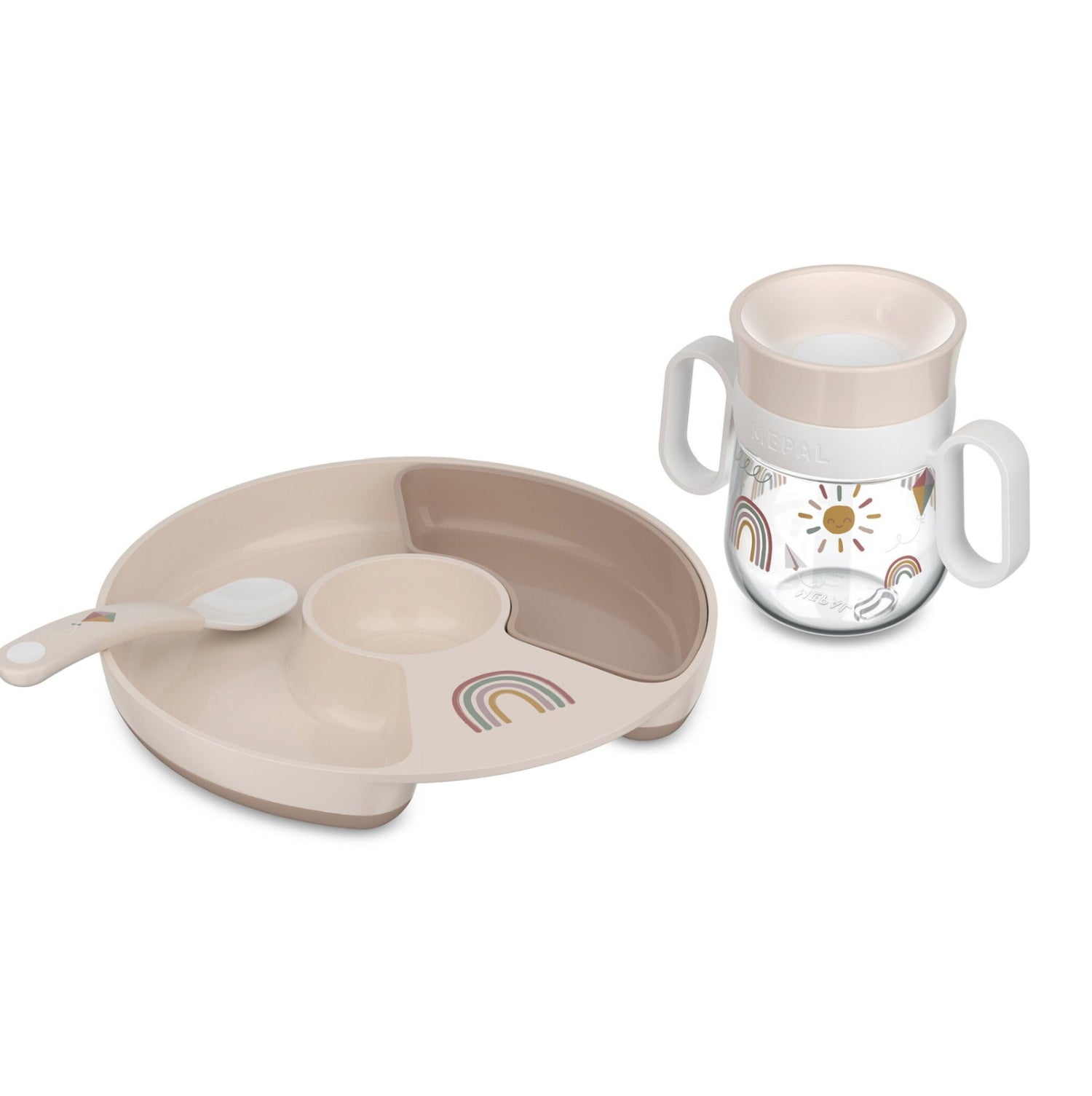 Baby Dinnerware 3-piece Set - Sunshine & Rainbow