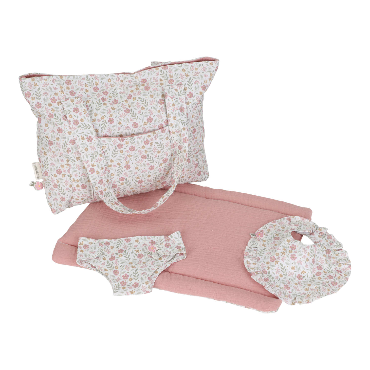 Doll Diaper Bag Soft Flowers | Essentials