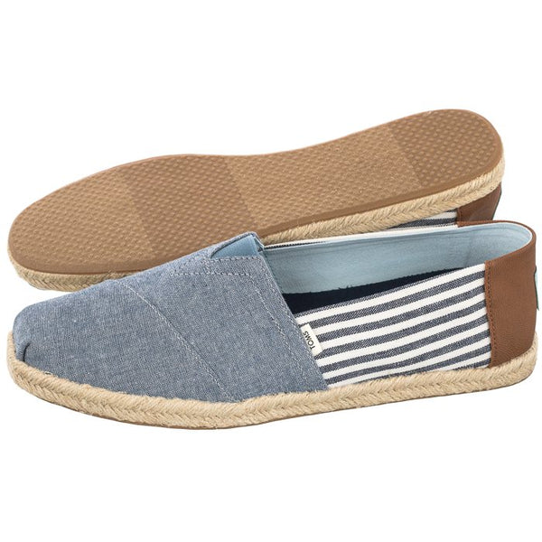 Men's Alpargata Rope Navy Chambray Stripes