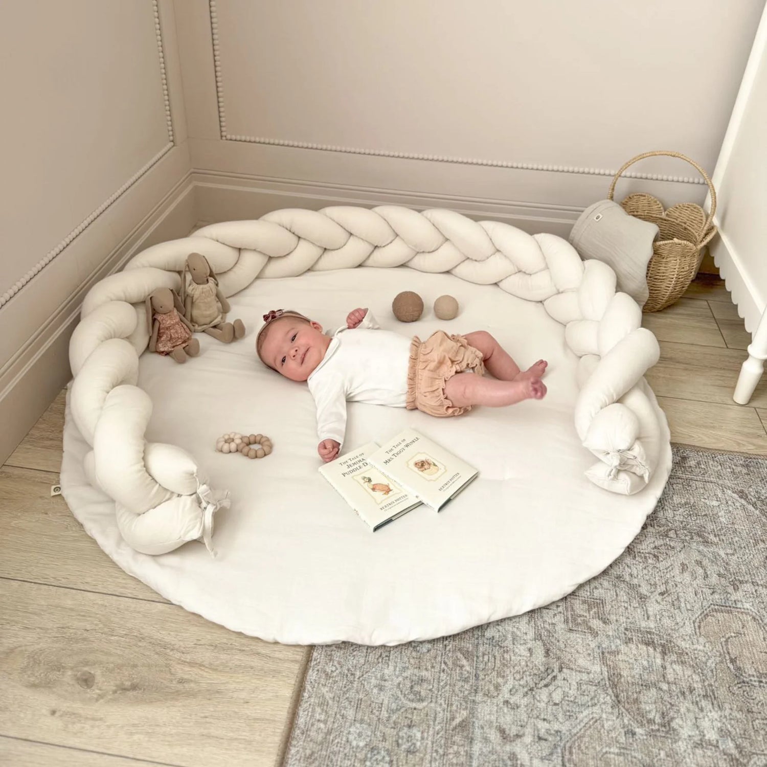 Maia Muslin Braided Pillow