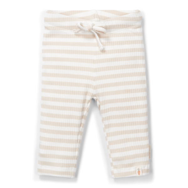 Trousers Stripe Sand/White