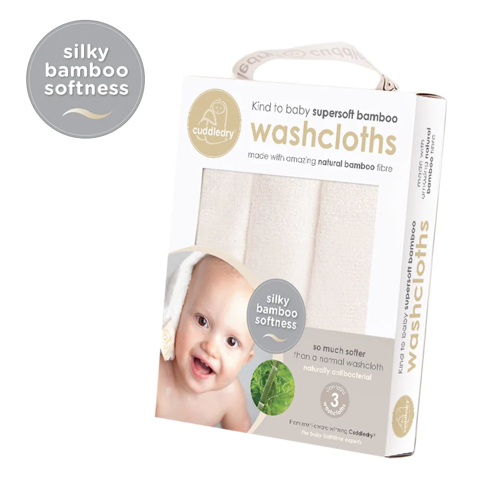 Supersoft bamboo washcloth set of 3