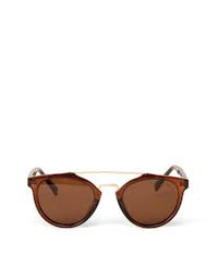 Aldie-2 Round Recycled Sunglasses Brown