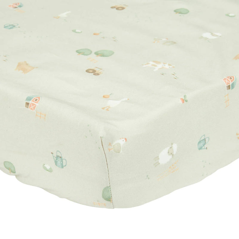 Fitted cot sheet Little farm