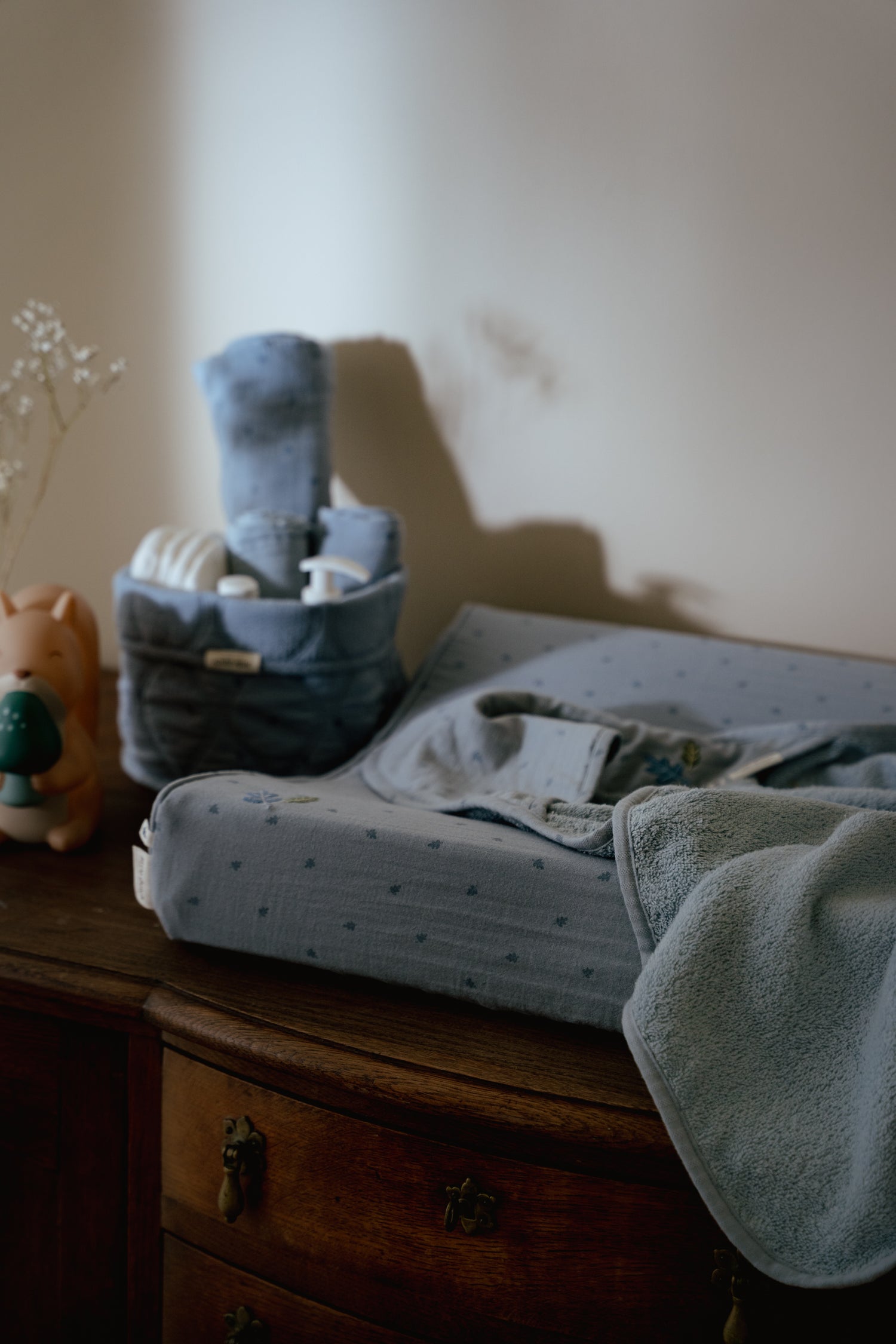 Changing Mat Cover | Pure Denim Blue