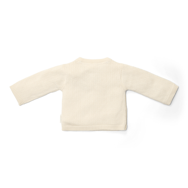 Knitted Off-White Wrap Cardigan | Newborn Naturals