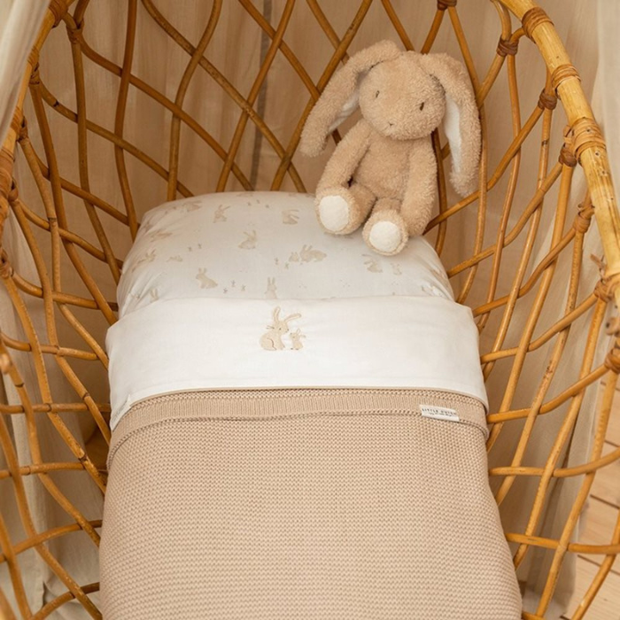 Knitted bassinet blanket Beige My Favourite Things Shop