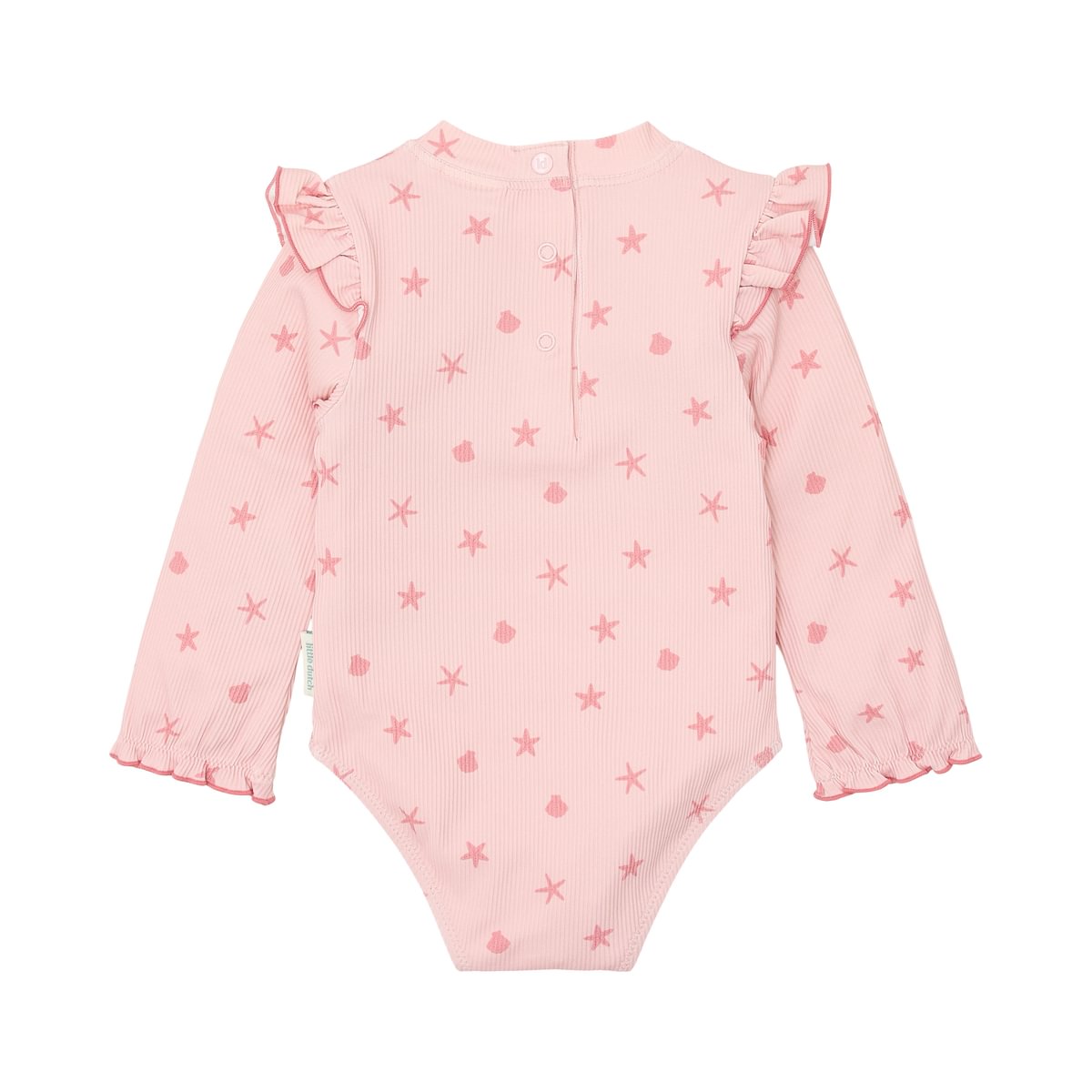 Long-Sleeve Swimsuit with Ruffles | Dreamy Seashells