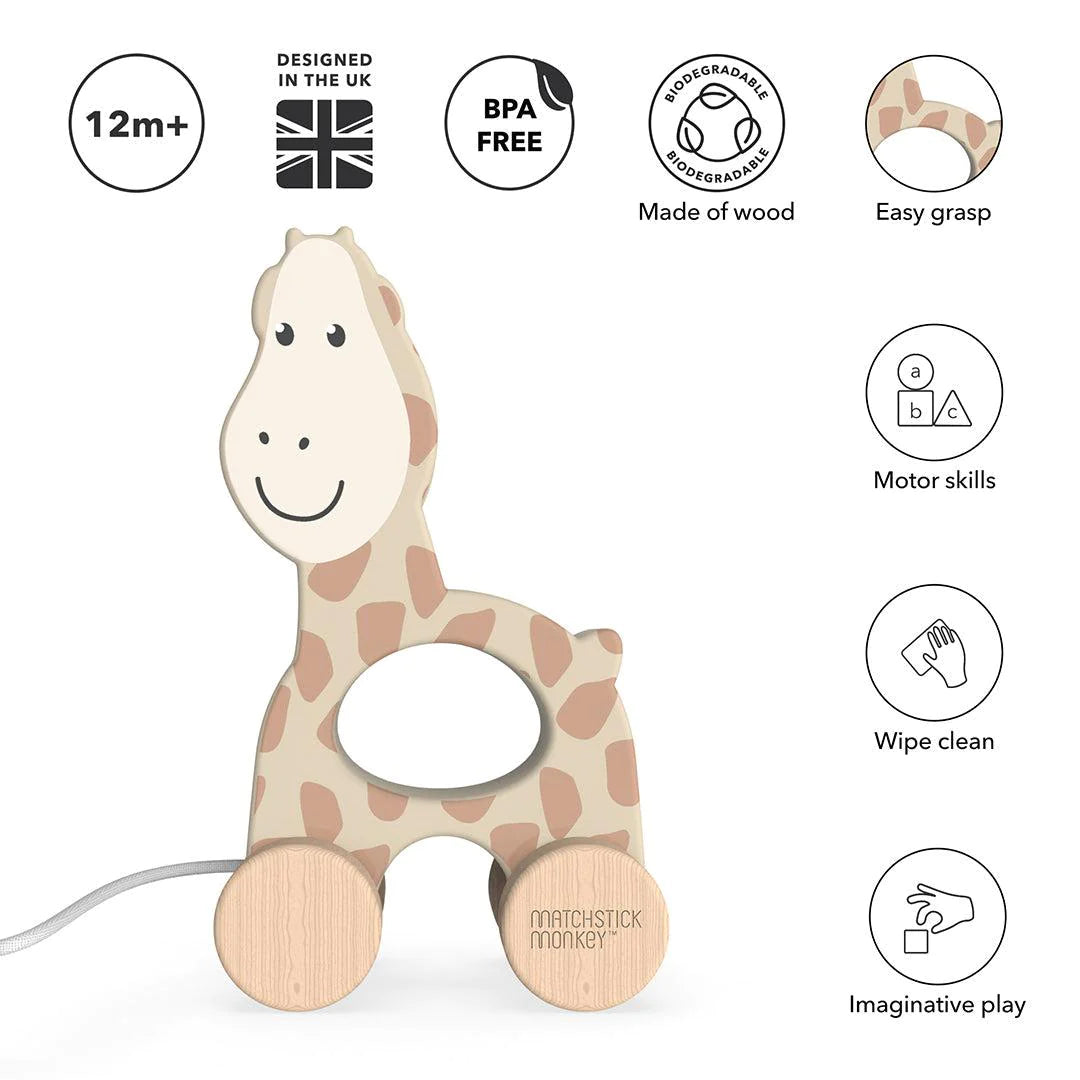 Matchstick Monkey Playtime Pull Along - Giraffe Gigi