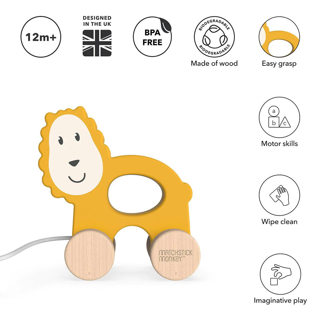 Matchstick Monkey Playtime Pull Along - Lion Ludo