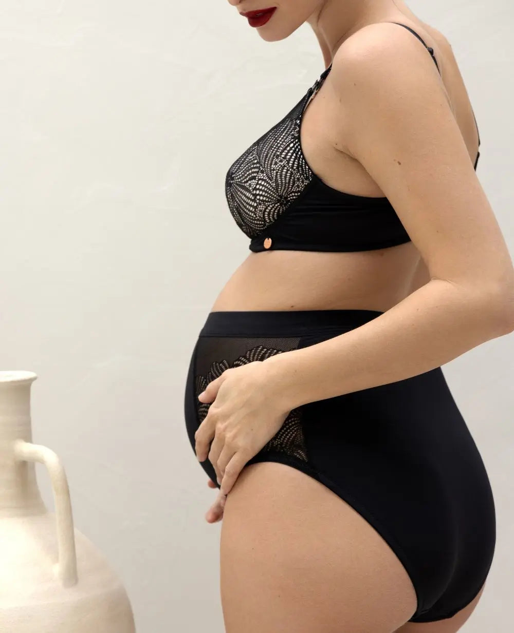 Maxi maternity panties DAHLIA black