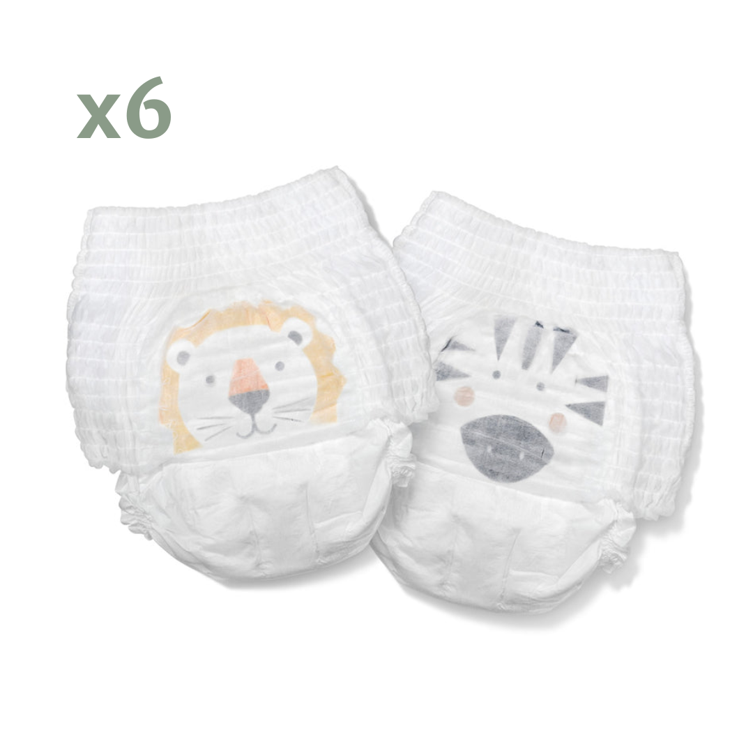 Eco Nappy pants, size 5 Zebra & Lion 12-17kg (20 pack)