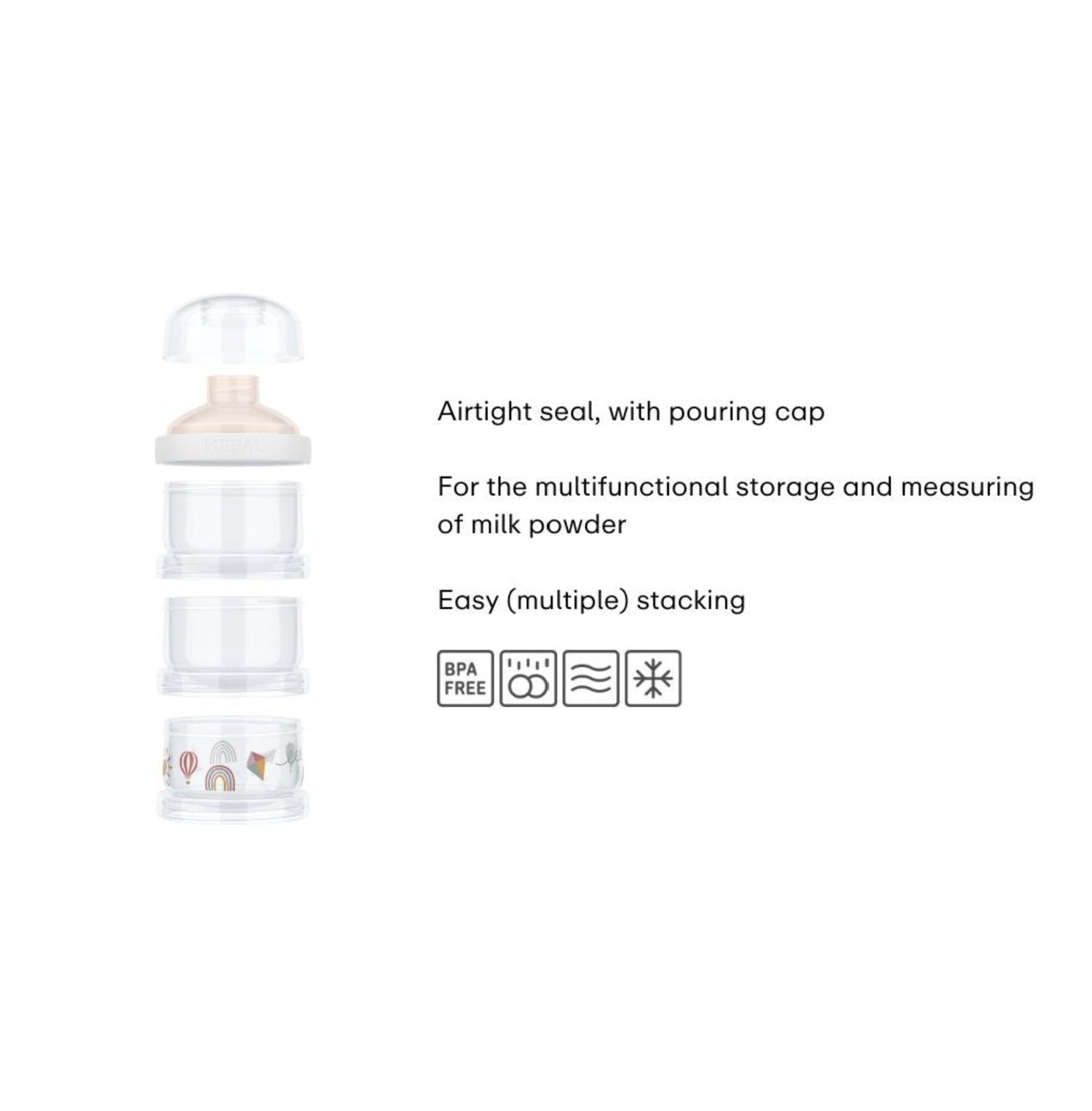 Milk Powder Dispenser 3pcs - Sunshine & Rainbow