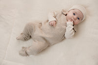 Knitted Booties Soft Beige | Newborn Naturals