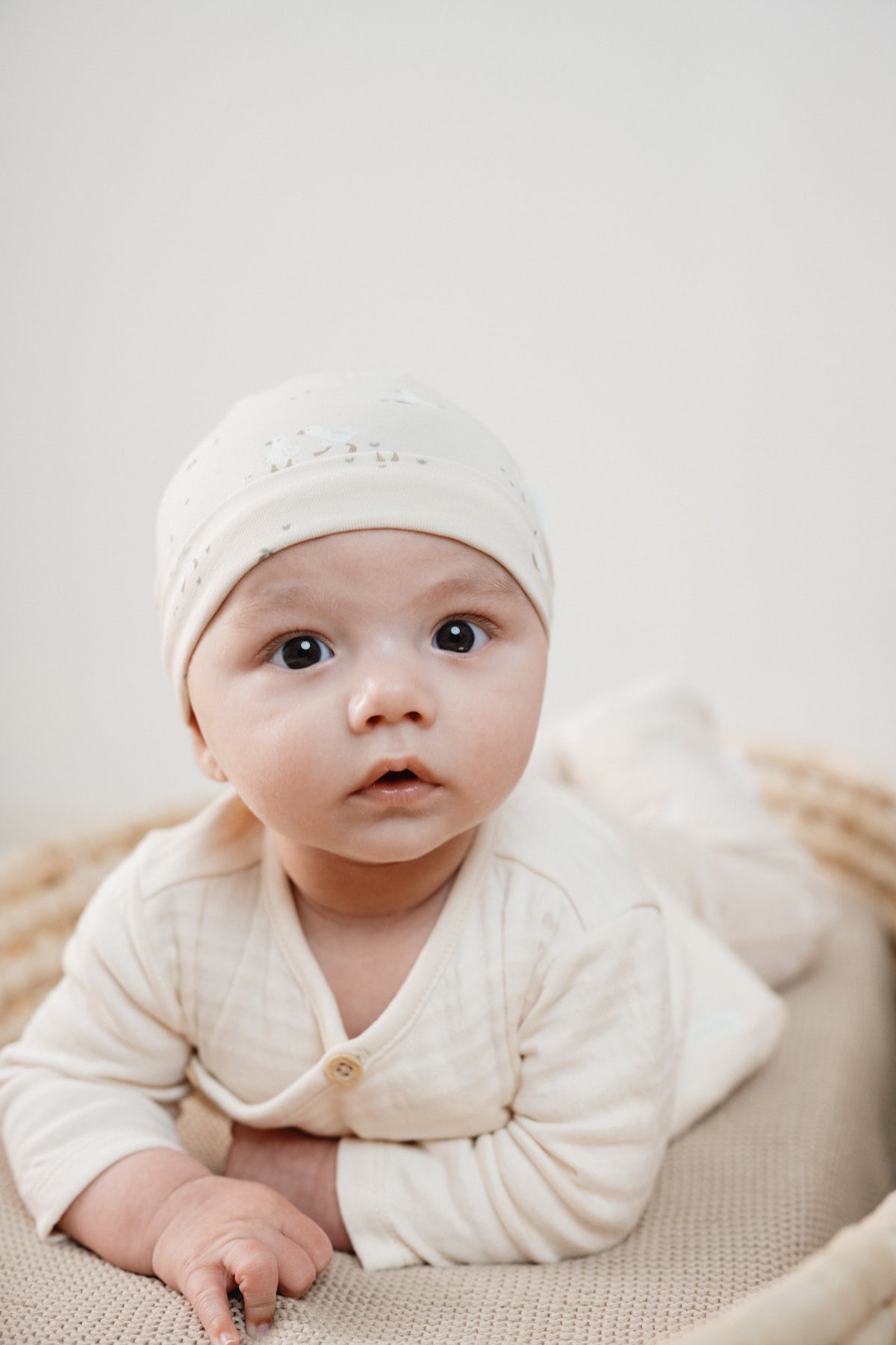 T-Shirt Wrap Long Sleeve Creme | Newborn Naturals