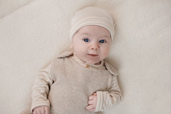 Knitted One-Piece Soft Beige | Newborn Naturals