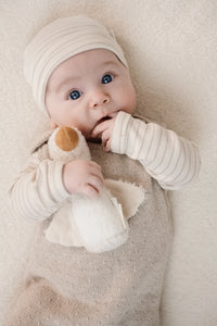 Knitted One-Piece Soft Beige | Newborn Naturals