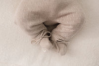 Knitted Booties Soft Beige | Newborn Naturals