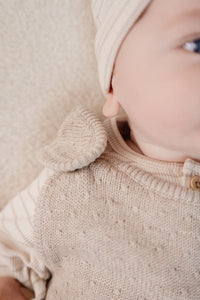 Knitted One-Piece Soft Beige | Newborn Naturals