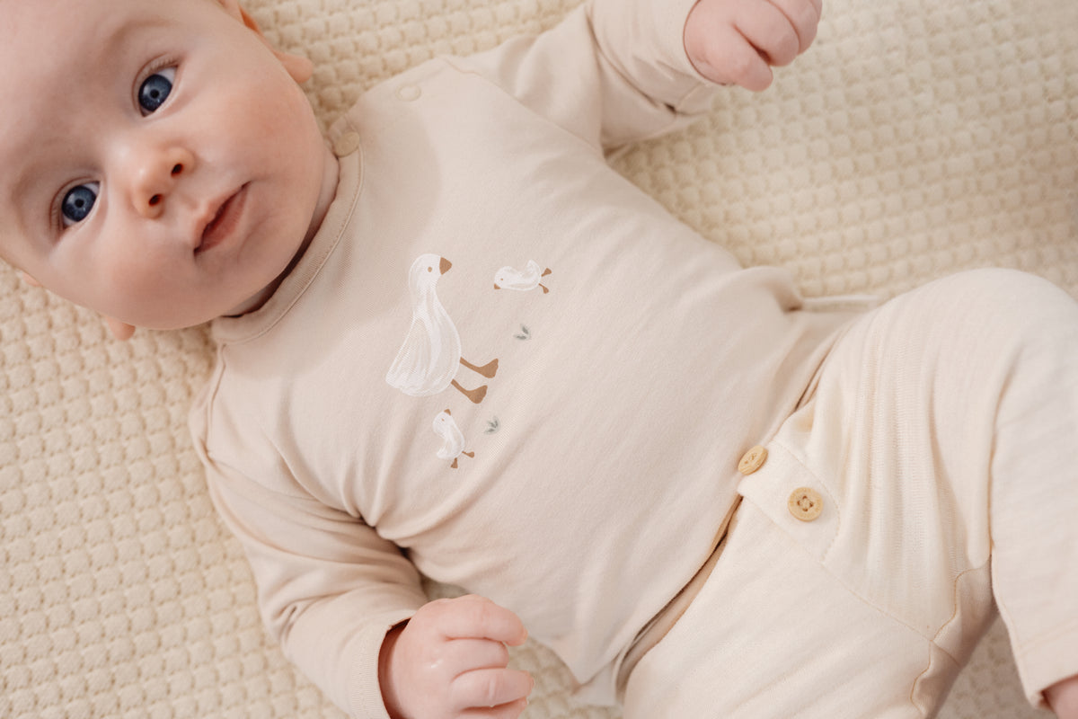 T-Shirt Long Sleeve Sand | Newborn Naturals