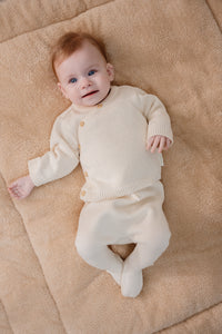 Knitted Trousers Off White | Newborn Naturals