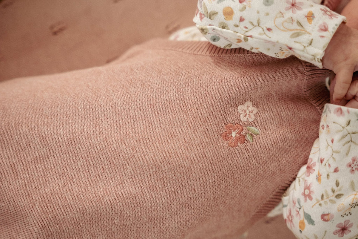 Knitted One-Piece Suit - Fairy Pink