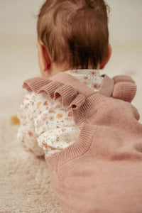 Knitted One-Piece Suit - Fairy Pink