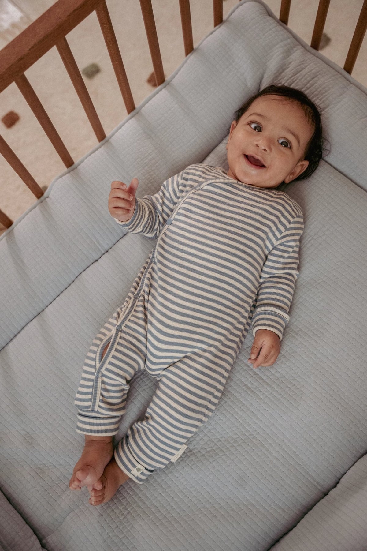 One-Piece Suit - Stone Blue Stripe