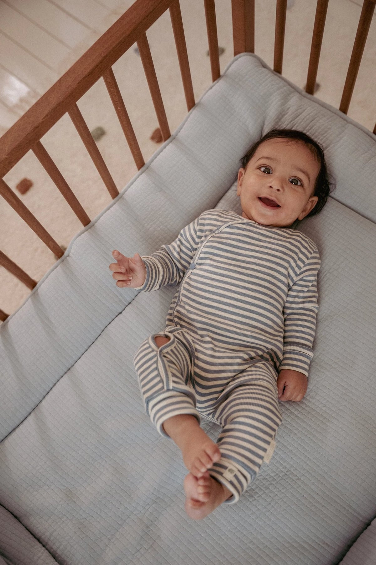 One-Piece Suit - Stone Blue Stripe